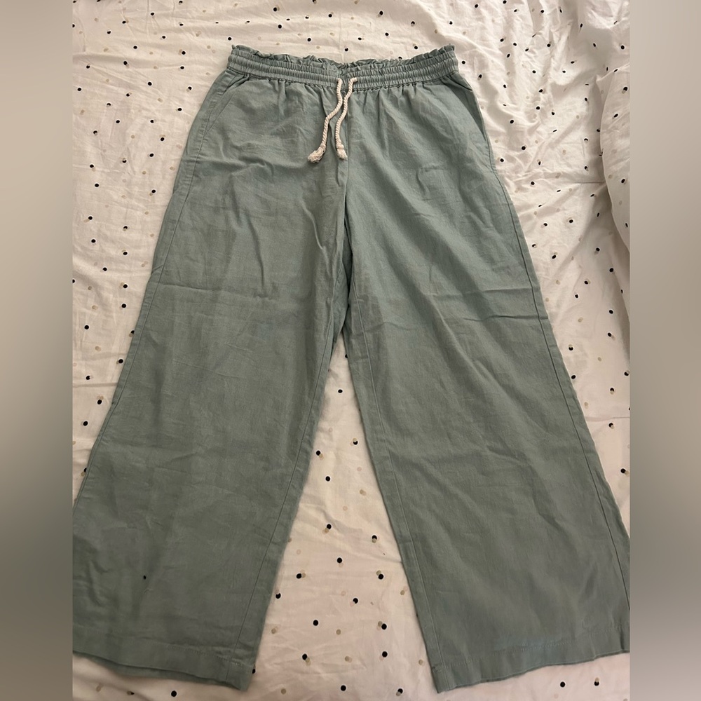 J.Crew Factory linen wide leg pants